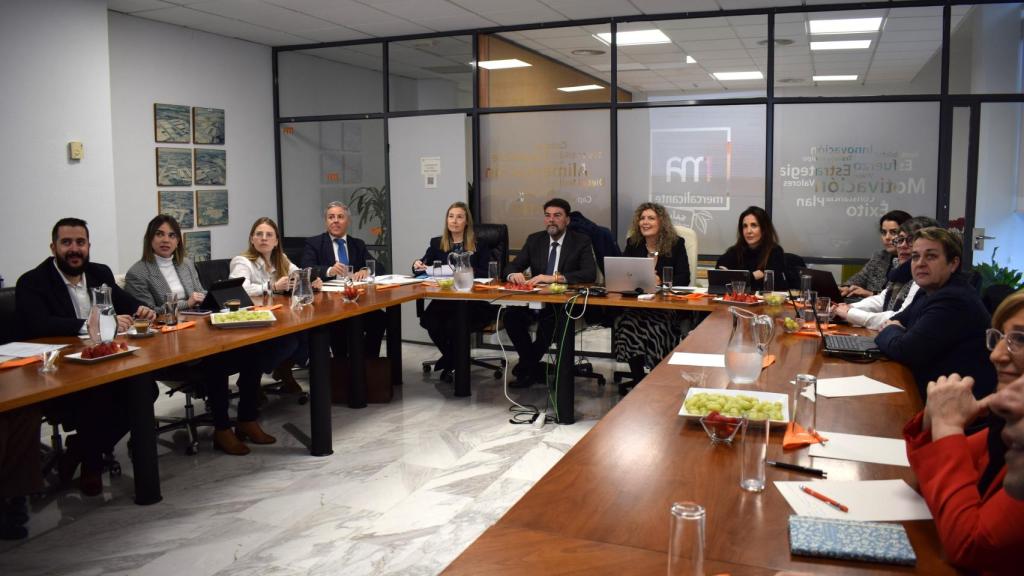 El consejo de administración de Mercalicante este viernes en la presentación de resultados.