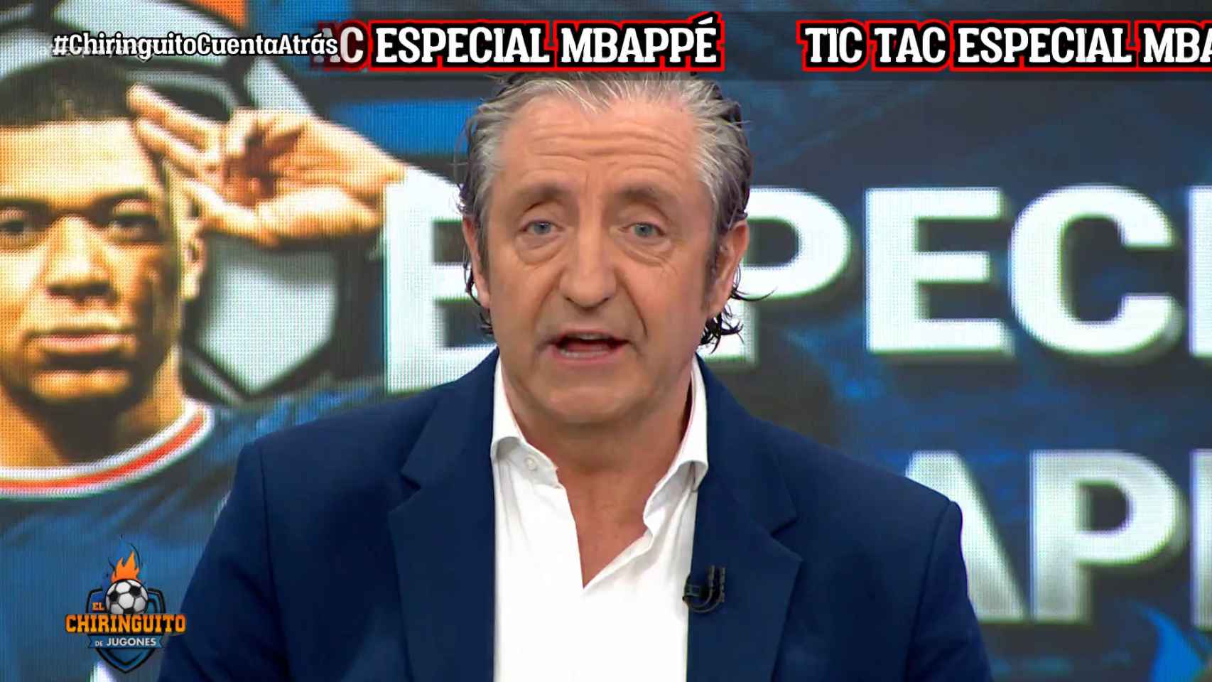 Un actor de 'Los Serrano' se cuela por sorpresa en el especial de 'El chiringuito' de Pedrerol sobre Mbappé
