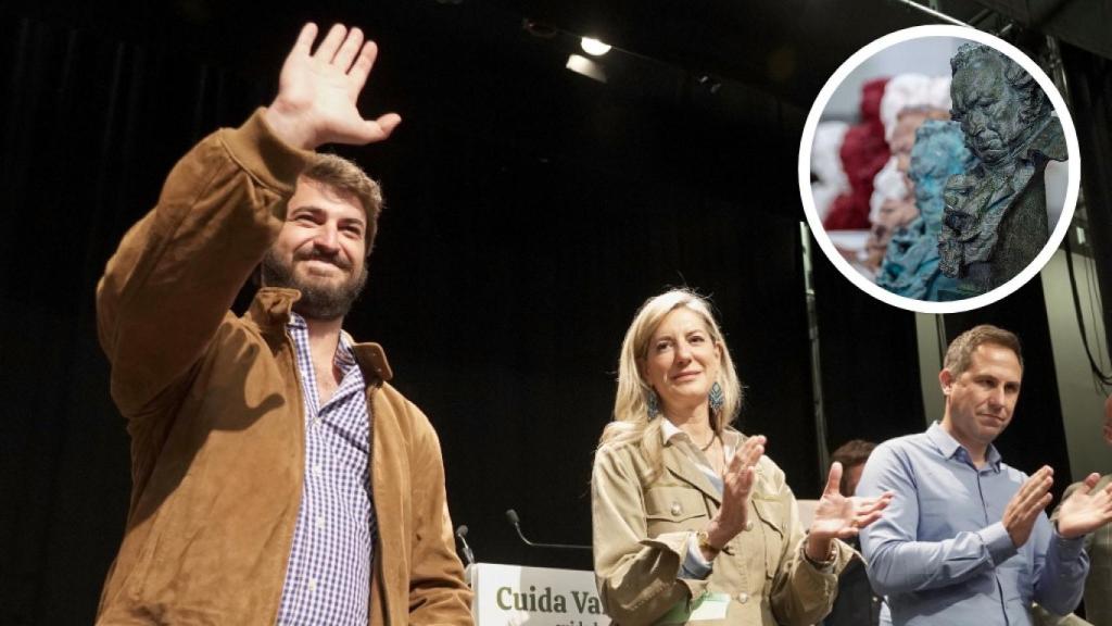 El vicepresidente de la Junta, Juan García-Gallardo, y la teniente de alcalde de Valladolid, Irene Carvajal, en un acto de Vox en mayo de 2023.