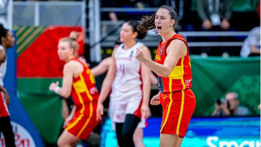 Maite Cazorla celebra un triple crucial frente a Canadá