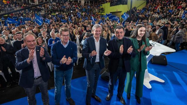 Mitin de Feijóo y Rueda en Lalín (Pontevedra)