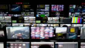 Sala de control audiovisual del MTC de la Fórmula 1, en Biggin Hill.