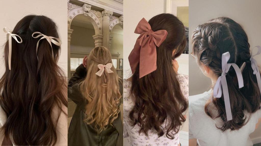 Influencers con lazos en el pelo en Pinterest.