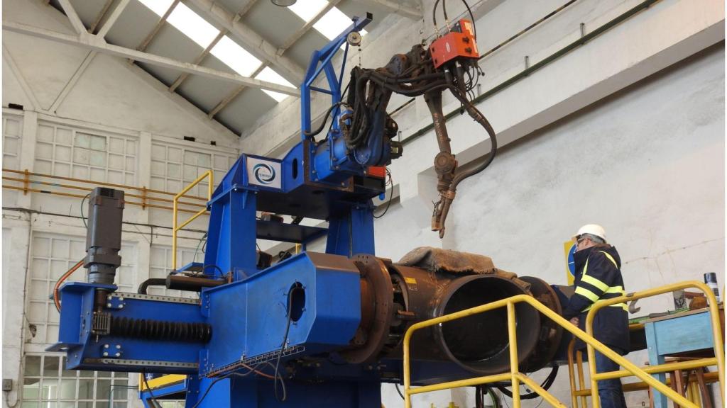 Robot de nudos para jackets, en Navantia Fene