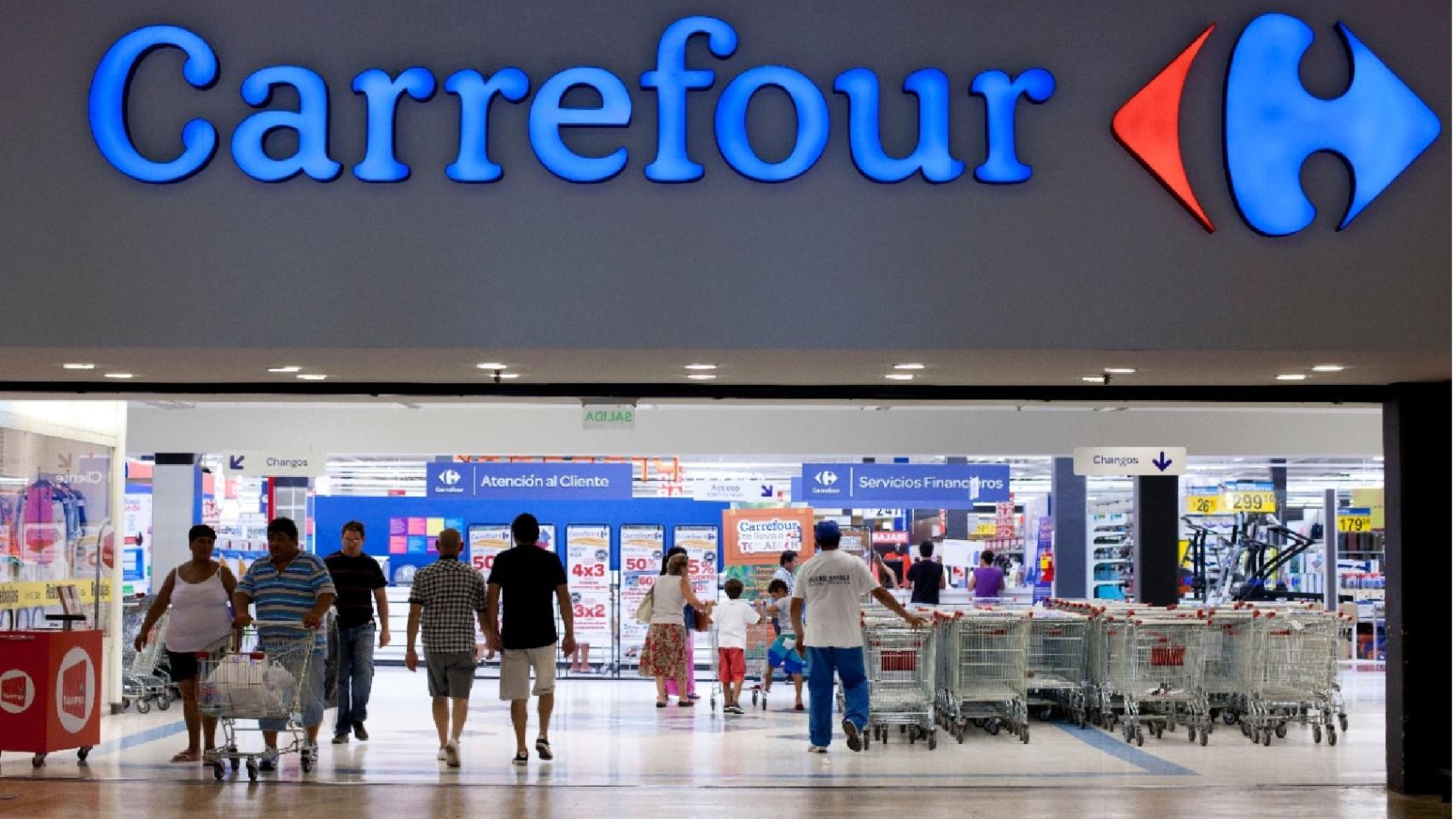Fachada de la cadena de supermercados Carrefour.
