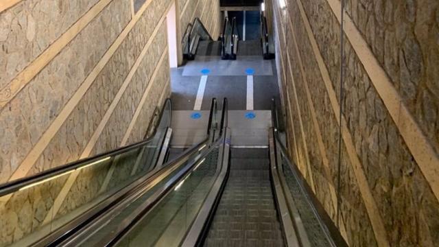 Escalera mecánicas del Miradero en Toledo.