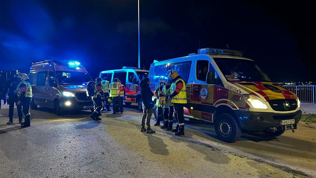 Ambulancia en las instalaciones del Civitas Metropolitano.