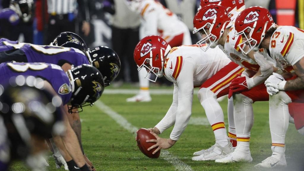 Una imagen del partido de los Kansas City Chiefs y los Baltimore Ravens.