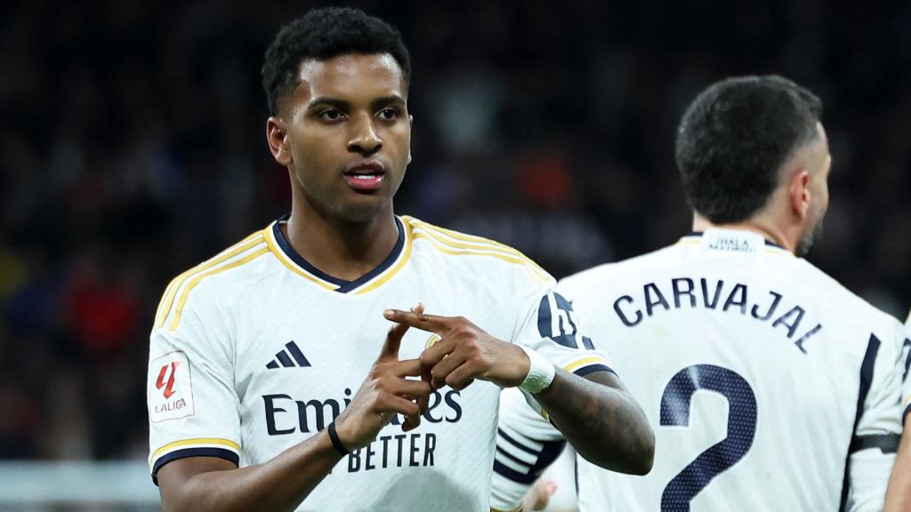 Rodrygo celebra el 4-0 frente al Girona