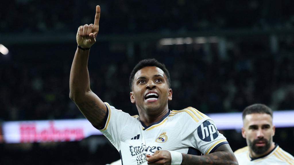 Rodrygo celebra el 4-0 frente al Girona
