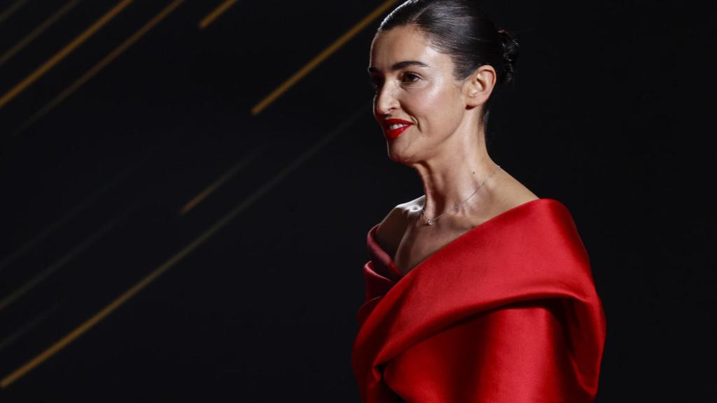 Blanca Romero en la alfombra roja de los Goya, Valladolid.