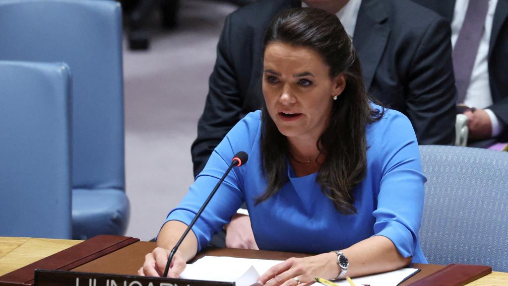 Katalin Novak en el Consejo de Seguridad de Naciones Unidas