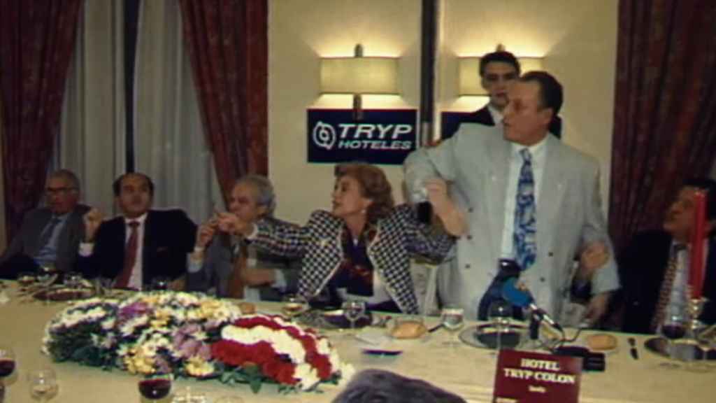 Momento de la discusión de Lopera y Cuervas en 1995.