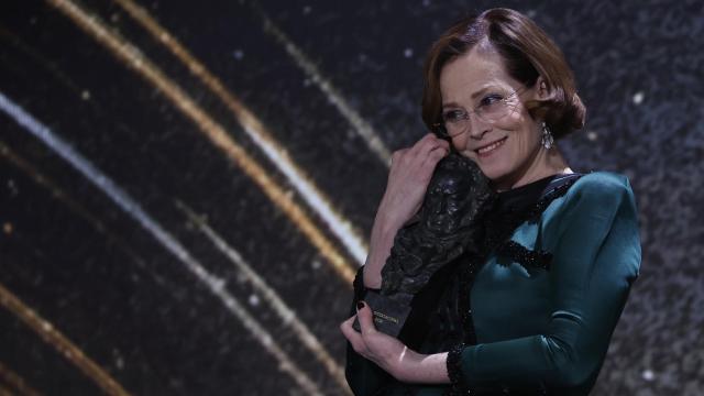 Sigourney Weaver tras recibir el Goya Internacional.