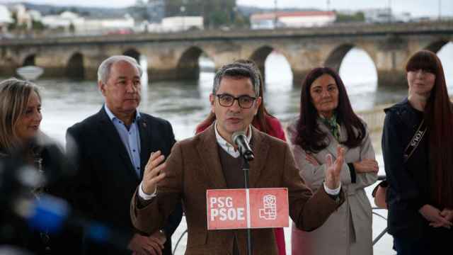 El ministro de Presidencia y Justicia, Félix Bolaños, este viernes en Viveiro (Lugo).