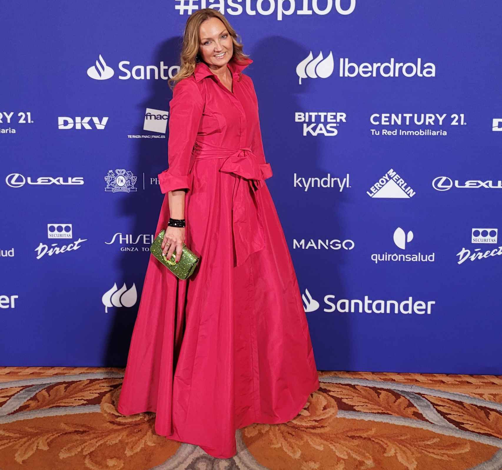 Julia SIzova, en la reciente gala de Las Top 100.