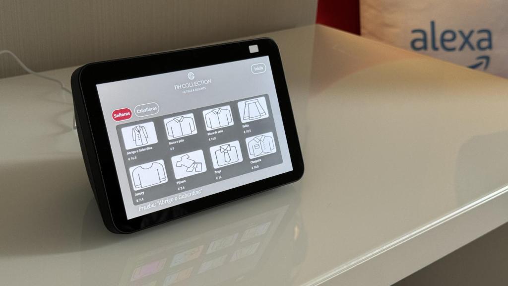 Servicio de lavandería del NH Collection en el Echo Show 8 de Amazon