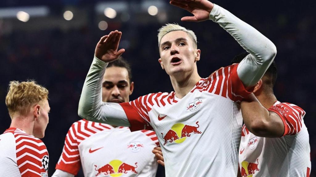Benjamin Sesko, con el RB Leipzig