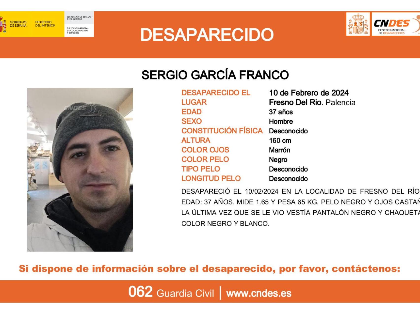 Cartel del Centro de Personas Desaparecidas.