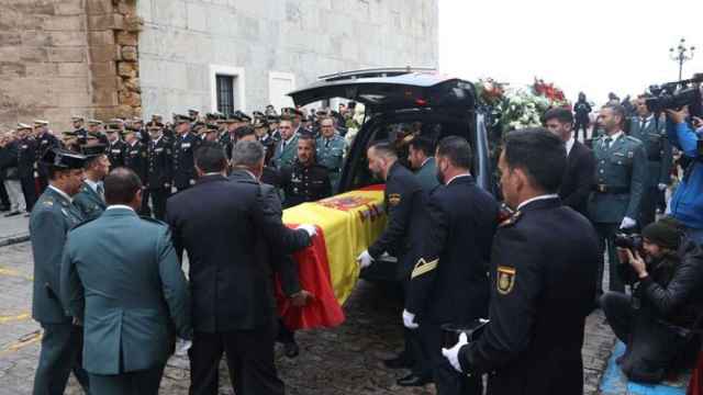 Funeral del guardia civil Miguel Ángel Gómez el pasado domingo en la Catedral de Cádiz.