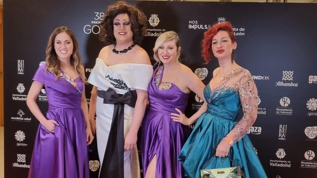 Los vestidos de Ainhoa Salcedo triunfan en la alfombra roja de los Goya
