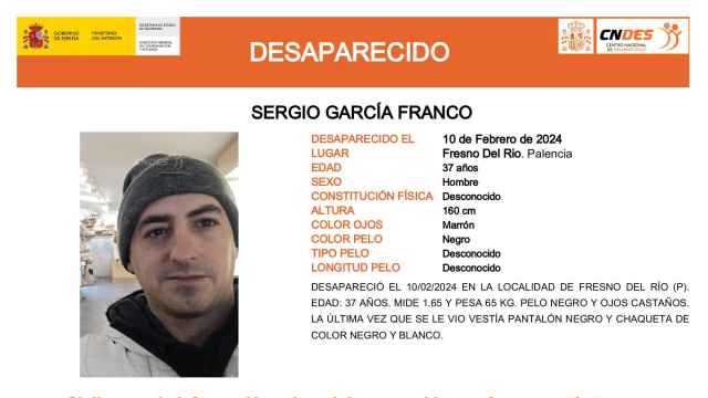 Cartel difundido por el Centro Nacional de Personas Desaparecidas.
