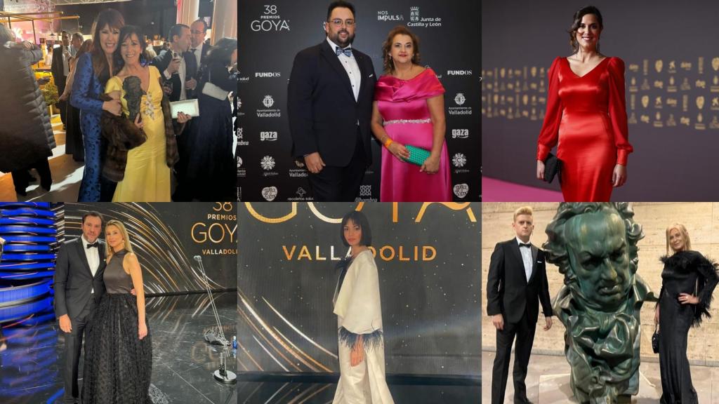 El diseñador vallisoletano Alejandro Maíllo junto a algunas de las invitadas a los Premios Goya