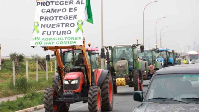 Protesta de agricultores.