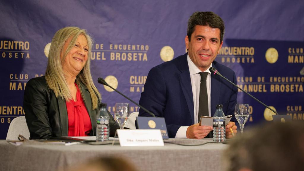 Mazón, durante su intervención en el Club de Encuentro Manuel Broseta. EE