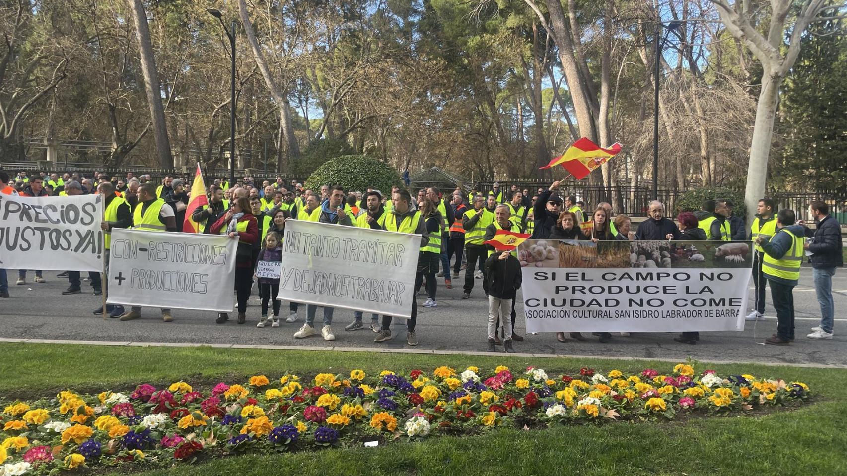 Imagen de archivo de protestas de agricultores en Albacete.