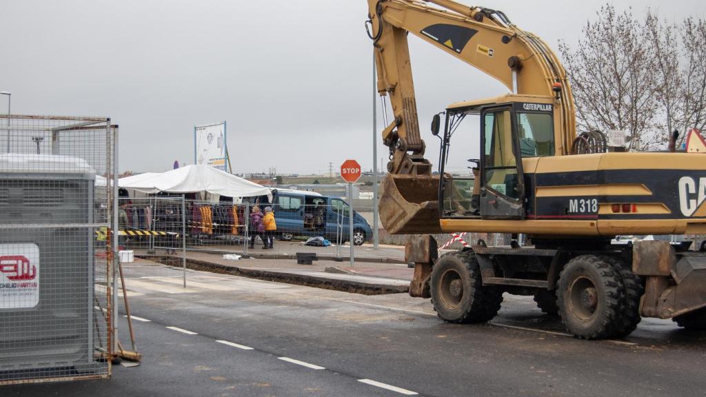 Mercadillo de Zamora con las obras