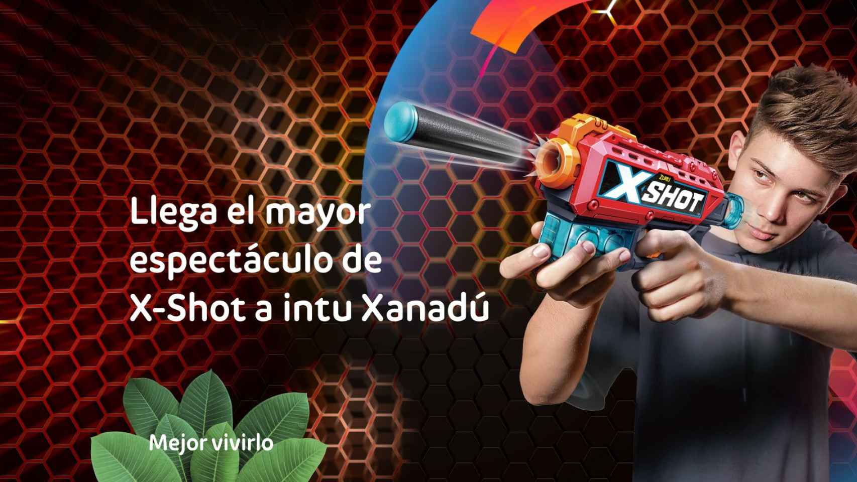 Banner de X-Shot en intu Xanadú.