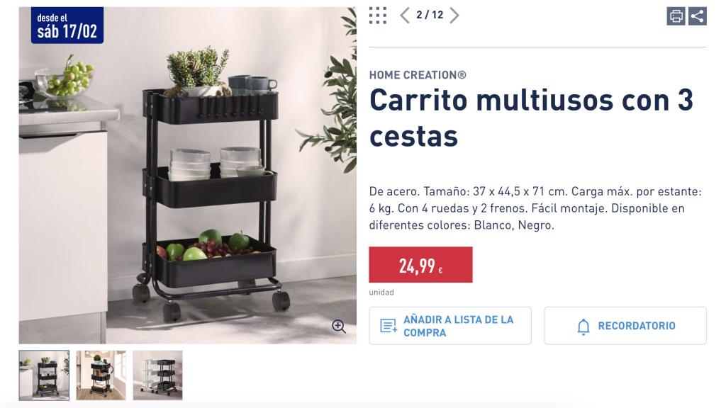 Carrito multiusos.