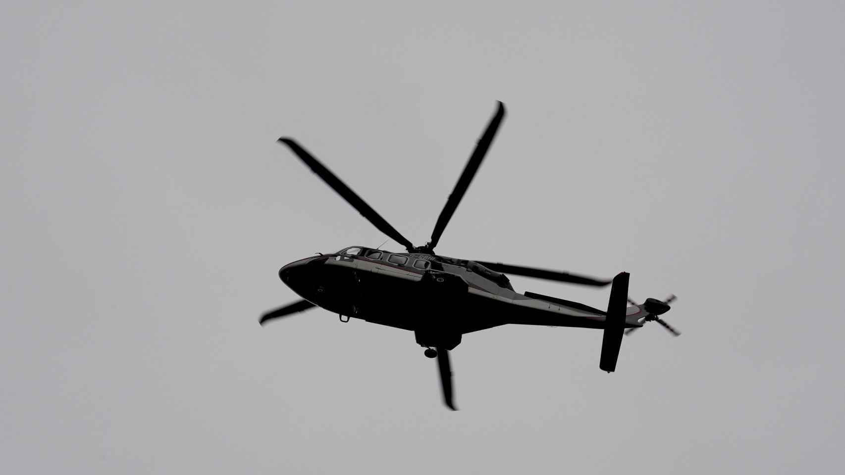El helicóptero de los monarcas a su llegada al palacio de Buckingham.