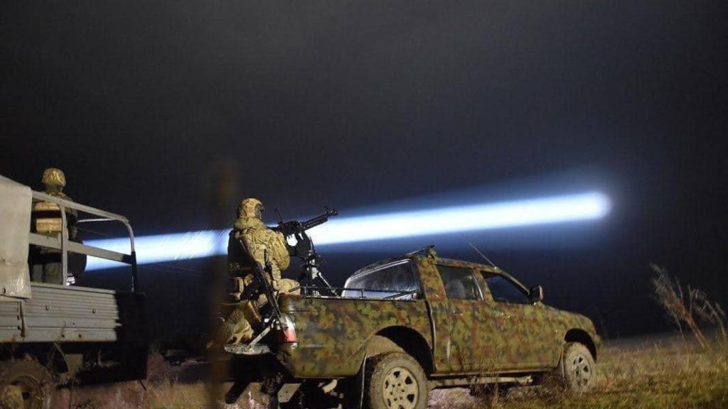 Fuerzas Antidrones ucranianas trabajando en la noche