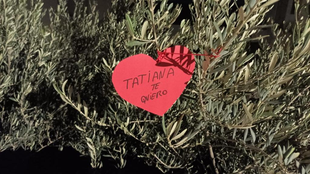 La dedicatoria que el pintor le hizo a su mujer Tatiana.