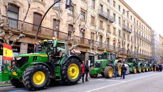 Imagen de una tractorada en Salamanca el pasado 8 de febrero.