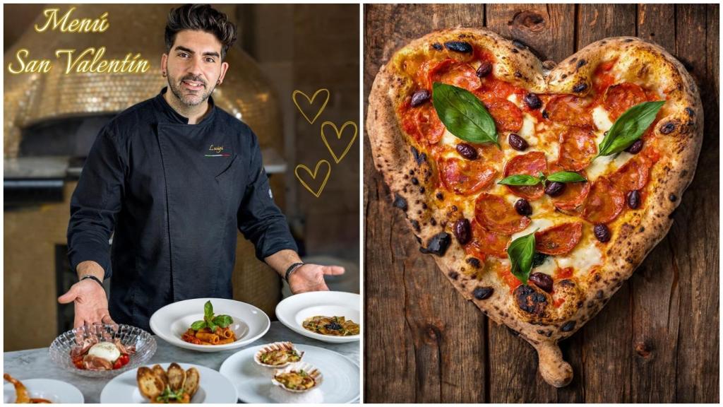 Menú 'Amantes perfectos' del restaurante italiano Luigi.