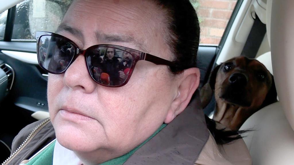 La cantante María del Monte en su primera imagen pública tras la detención y posterior ingreso en prisión de Antonio Tejado.