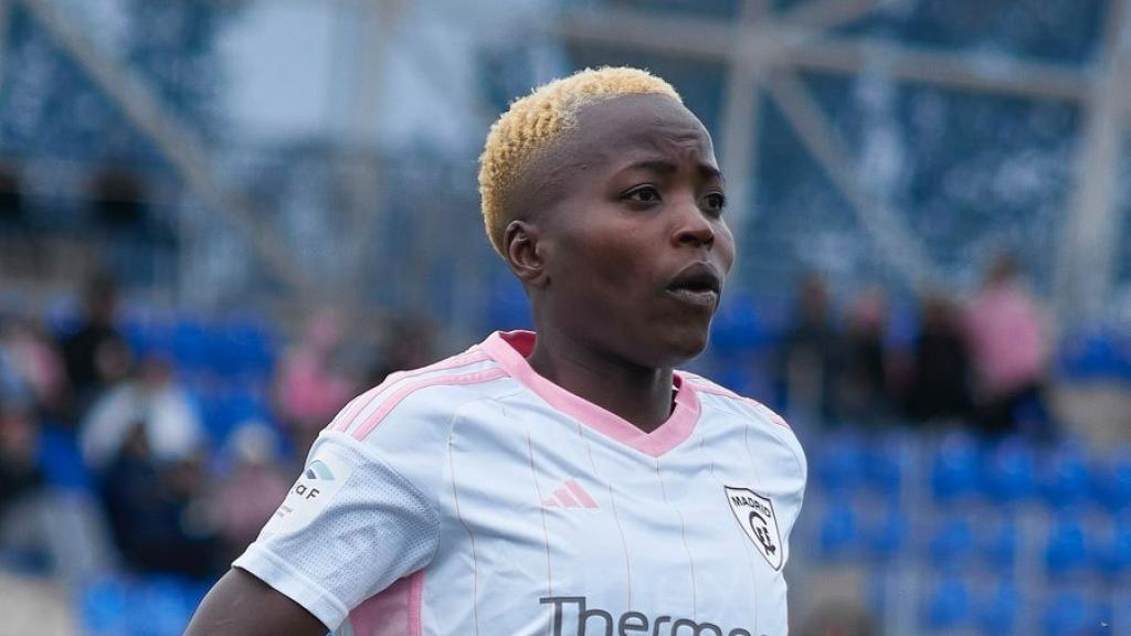 Racheal Kundanaji, en un partido con el Madrid CFF.