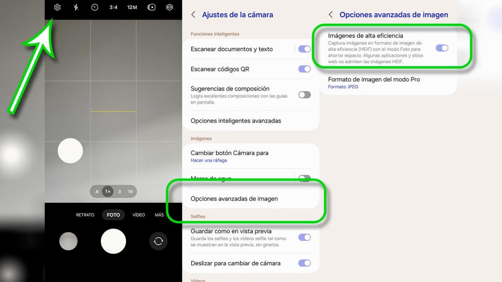 Así se configura la app de cámara en Android