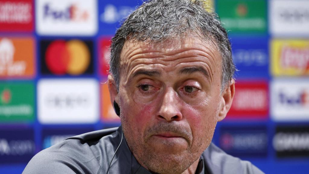 Luis Enrique, durante la rueda de prensa del PSG.