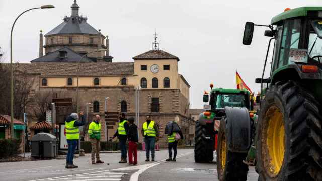 Agricultores protestando en Toledo el pasado viernes. Foto: Javier Longobardo