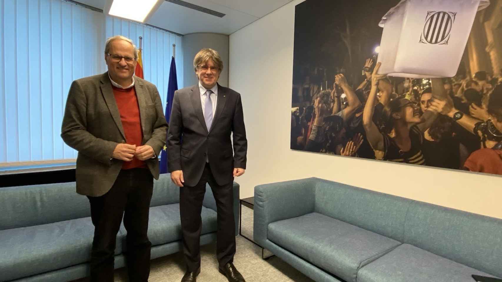 Quim Torra visita a Carles Puigdemont en Bruselas
