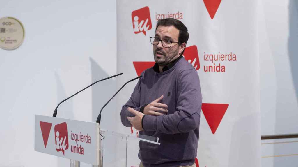 El exministro Garzón, en la última reunión de la Coordinadora Federal de IU, el pasado mes de diciembre.