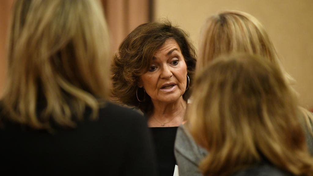 La nueva presidenta del Consejo de Estado, Carmen Calvo, el pasado enero en la Comisión de Igualdad del Congreso.