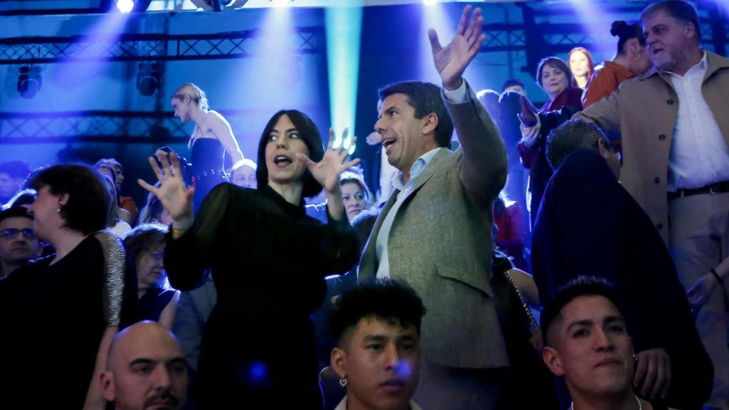 Diana Morant y Carlos Mazón, juntos en el Benidorm Fest. Efe / Manuel Lorenzo