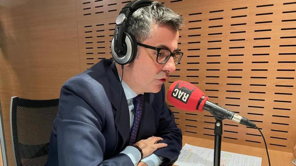 El ministro de la Presidencia, Justicia y Relaciones con las Cortes, Félix Bolaños, este miércoles en RAC1.