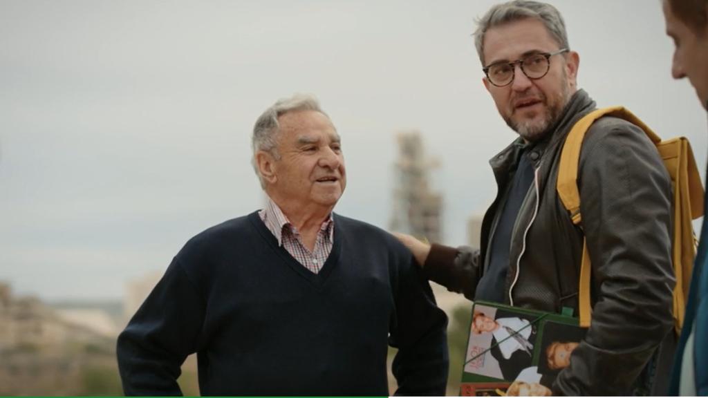 Máximo Huerta con el compañero y amigo de su padre.