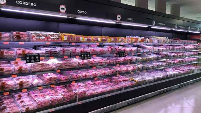 La sección de carnes de un supermercado de Mercadona.